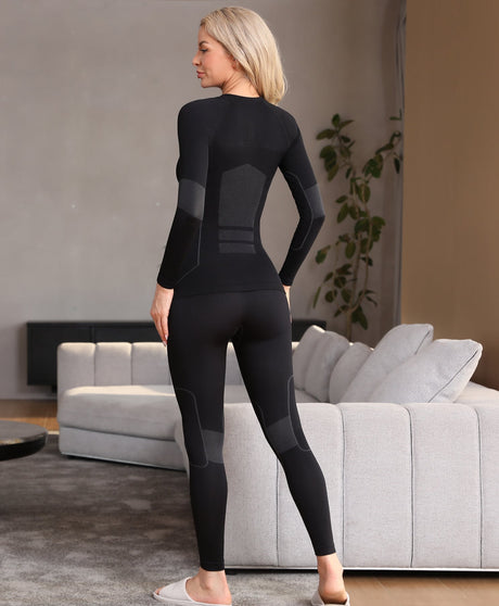 Women Thermal Sports Warm-Up Underwear Set for Skiing