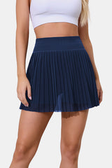 Navy High Waisted Tennis Skirts Light weight Workout Skirts