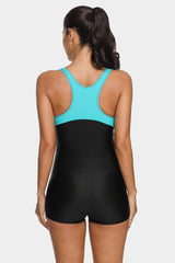 Attraco Black Athletic Pull Over One Piece Sport Bathing Suit-Attraco | Fashion Outdoor Clothing