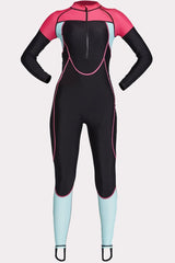 Attraco Half-Zipper Color Block One Piece Surfing Wetsuit-Attraco | Fashion Outdoor Clothing