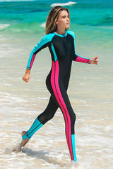 Attraco Half-Zipper Onepiece Colorblock Wetsuit-Attraco | Fashion Outdoor Clothing