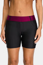 Attraco Wine Belt loops Pocket Women Swim Shorts-Attraco | Fashion Outdoor Clothing