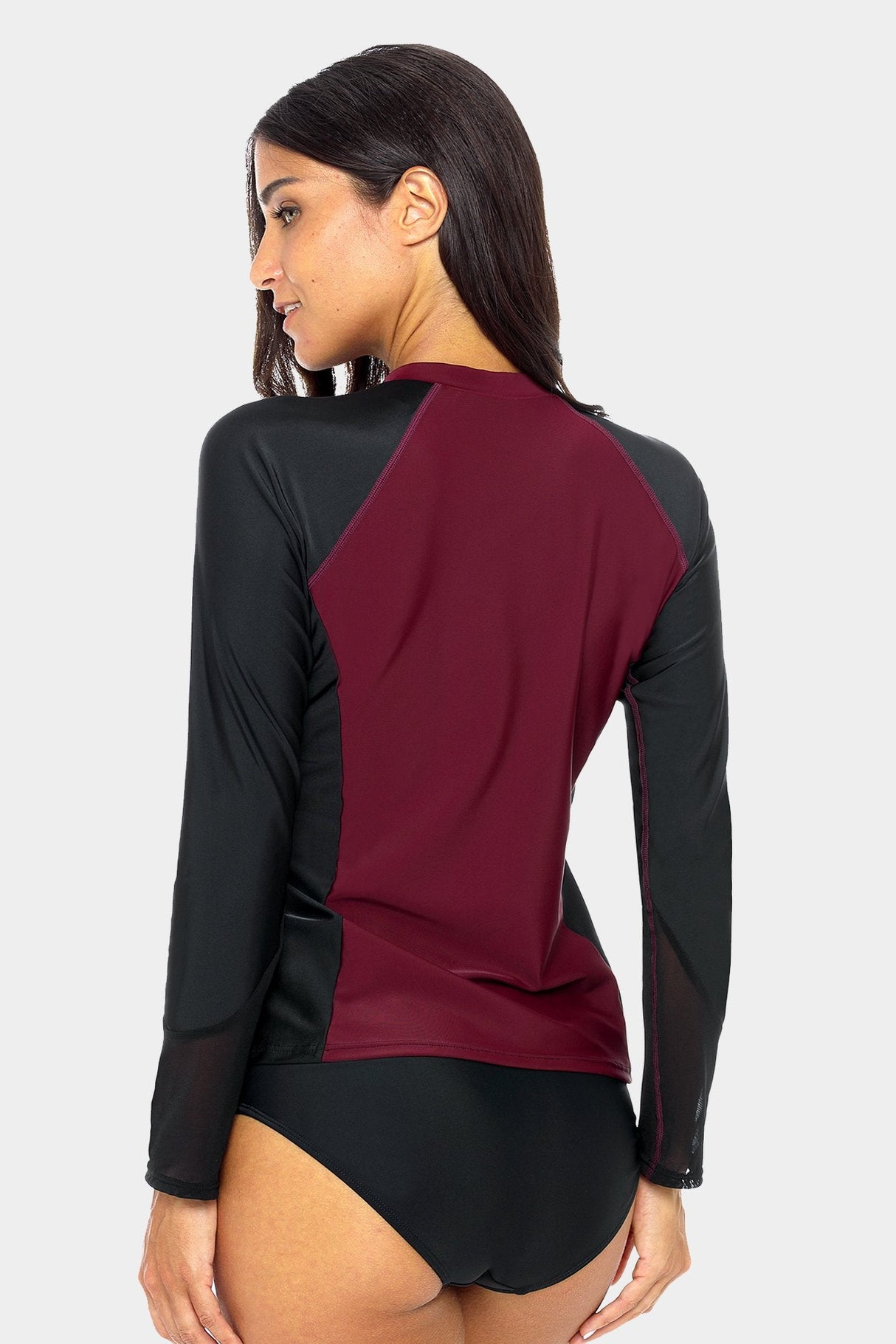 Women's Basic Half-zip UPF 50+ Long Sleeve Rash guard-Attraco | Fashion Outdoor Clothing