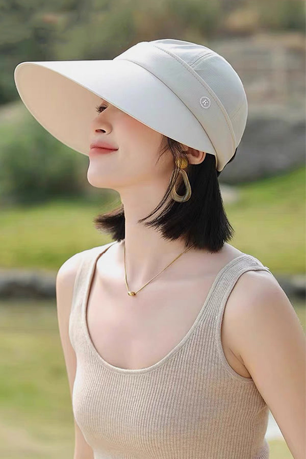 Summer Sun Hat for Women with Large Brim and Removable Top Tennis hat