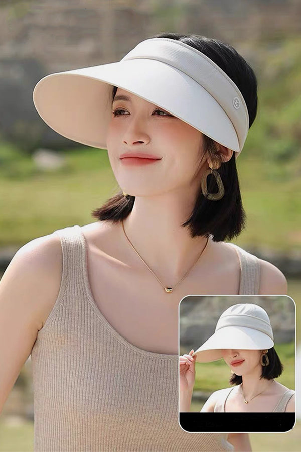 Summer Sun Hat for Women with Large Brim and Removable Top Tennis hat