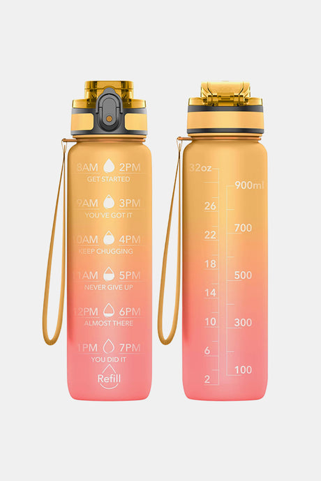 Water Bottle 32oz, Durable and Leakproof Water Bottles Motivational with Time Marker