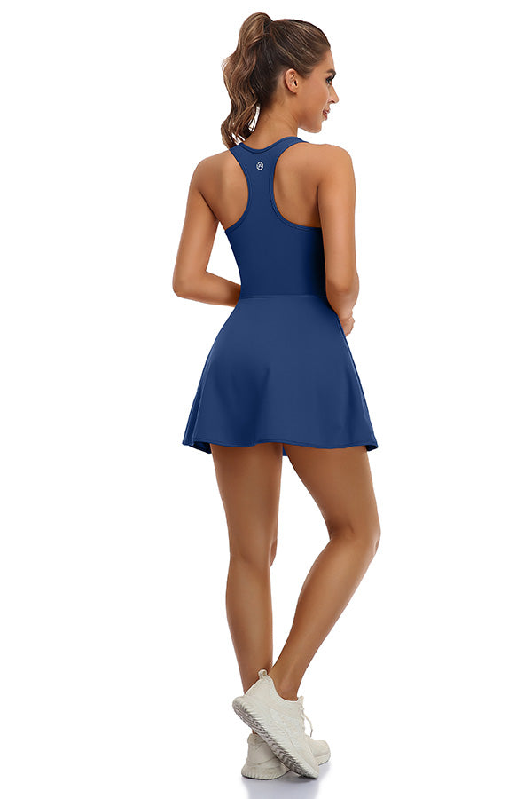 Buy KuaCuaTennis Dress for Women, Workout Golf Dress Built-in with Bra &  Shorts Pocket Sleeveless Athletic Dresses Online at desertcartSeychelles