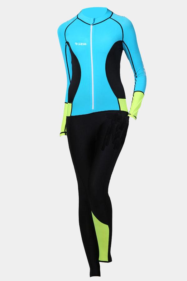 Attraco Front Zipper Quick-drying UPF50+ Sunscreen One-piece Surfing Snorkeling Wetsuit-Attraco | Fashion Outdoor Clothing