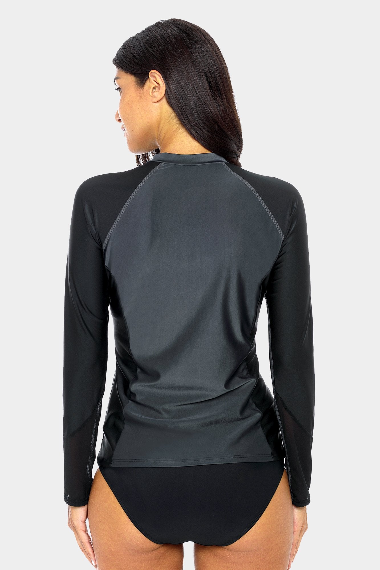 Women's Sleek Quarter Zip Long Sleeve UPF 50+ Rash Guard-Attraco | Fashion Outdoor Clothing