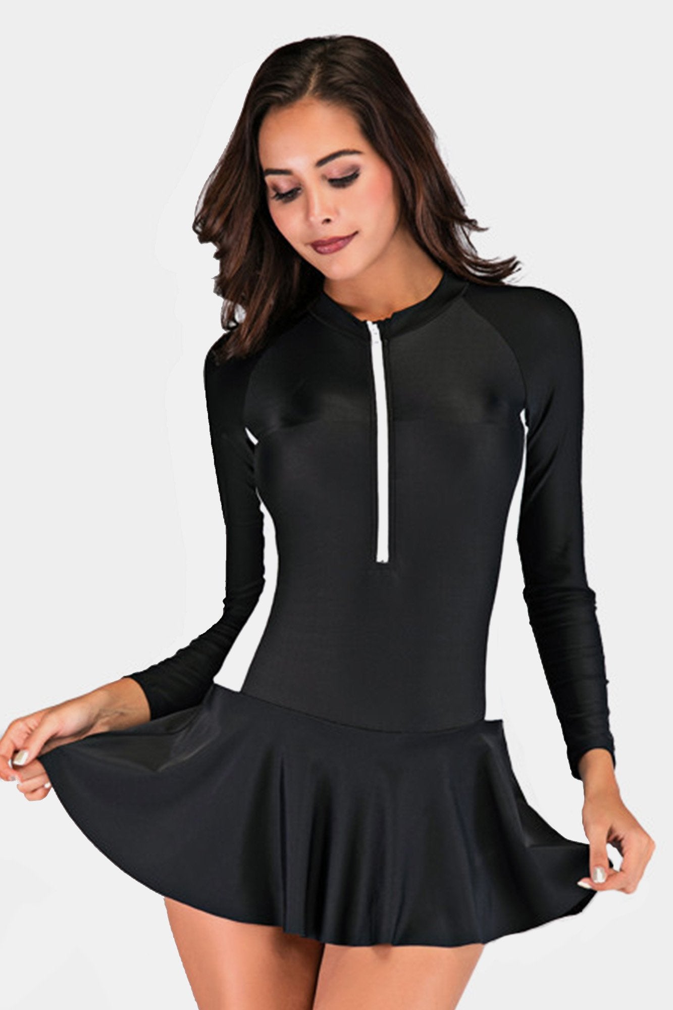 Attraco Skirt One Piece Short Sleeve Wetsuit-Attraco | Fashion Outdoor Clothing
