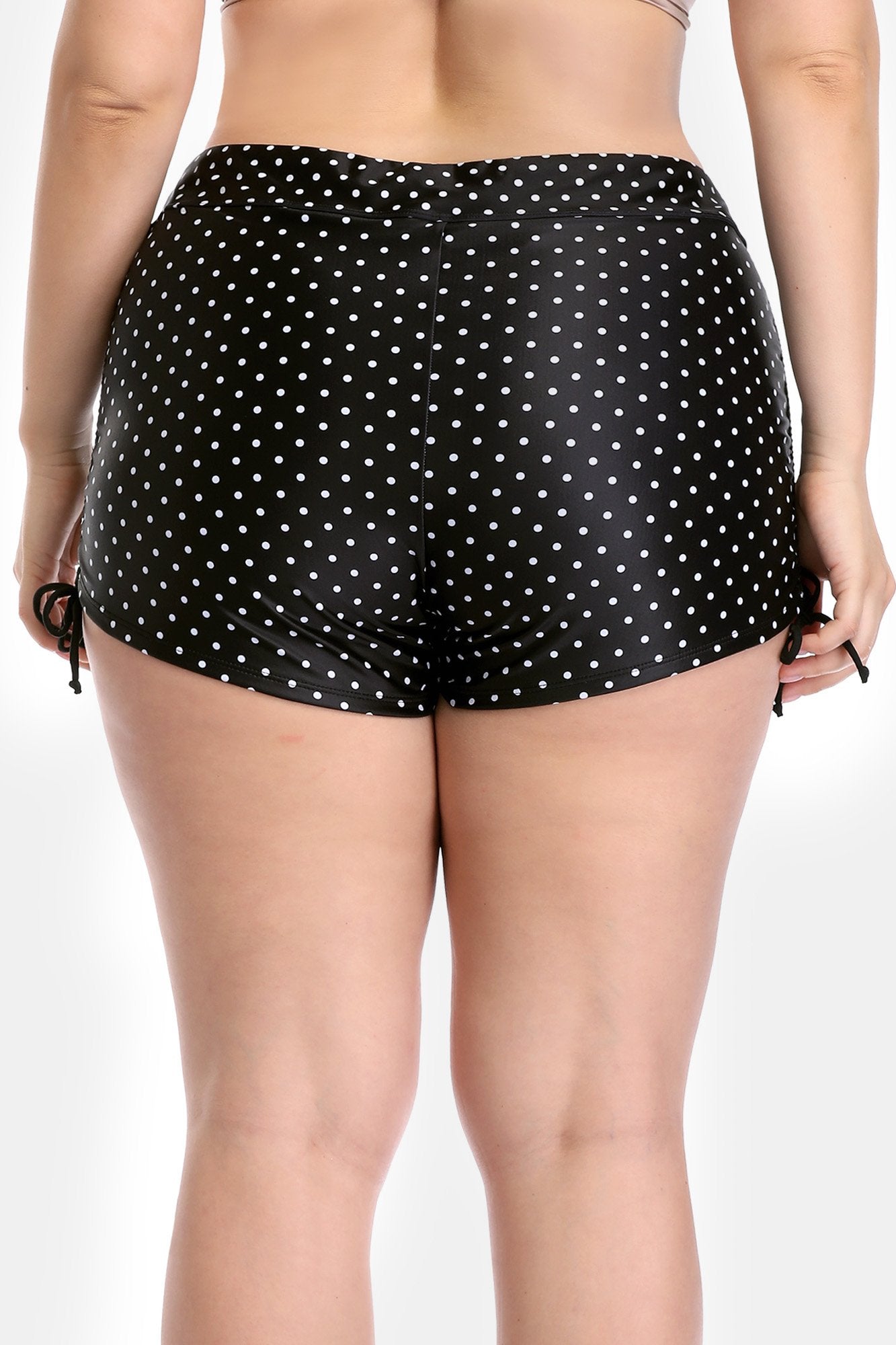 Attraco Women's Plus Dot Printed Drawstring Swim Shorts-Attraco | Fashion Outdoor Clothing